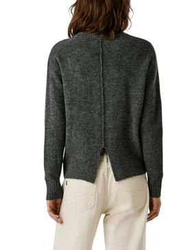 Devolve-me apenas a tradução para português disto: Jersey Pepe Jeans Cecil gola redonda cinza para mulher