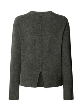 Devolve-me apenas a tradução para português disto: Jersey Pepe Jeans Cecil gola redonda cinza para mulher