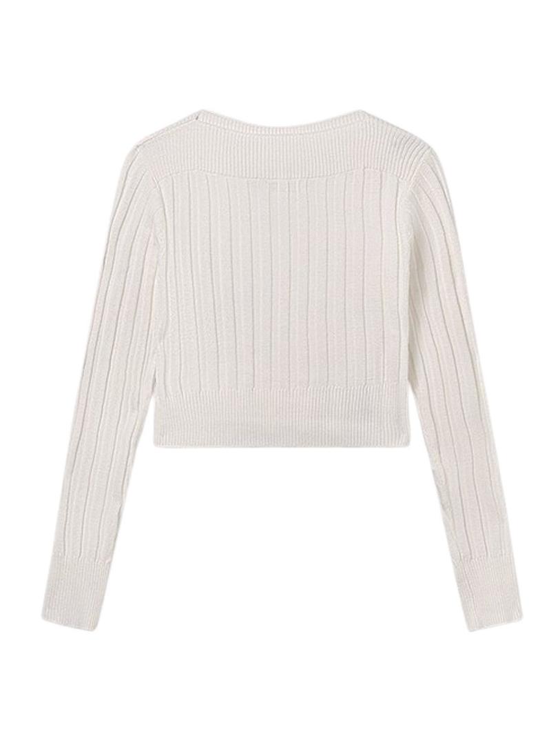 Camisola Mayoral detalhes canelados bege para menina