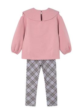 Conjunto Mayoral legging xadrez e moletom menina