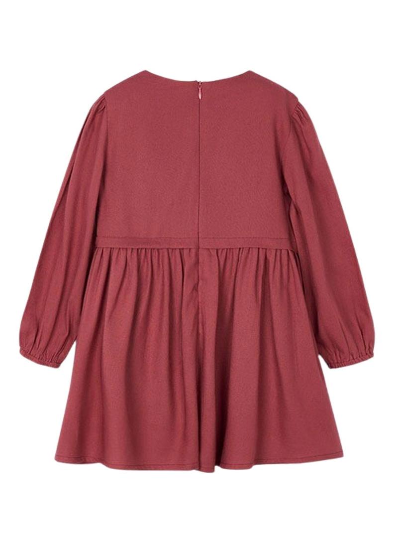 Vestido Mayoral detalhes bordados granada menina