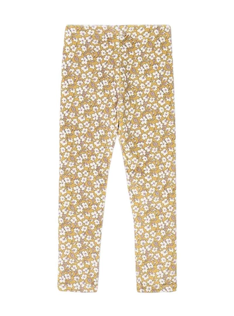 Leggings Mayoral veludo amarelo para menina