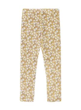 Leggings Mayoral veludo amarelo para menina