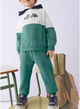 Fato de treino Mayoral 2 calças verdes para menino.