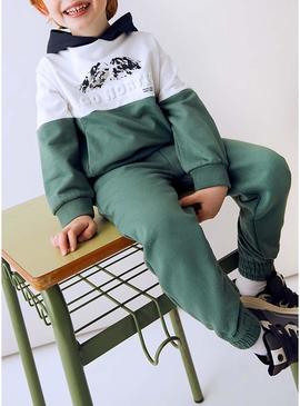 Fato de treino Mayoral 2 calças verdes para menino.