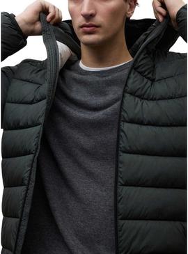 Casaco acolchoado Ecoalf Aspen verde escuro para homem.