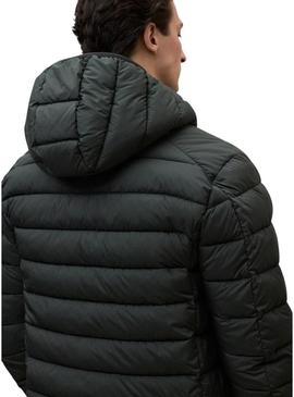 Casaco acolchoado Ecoalf Aspen verde escuro para homem.