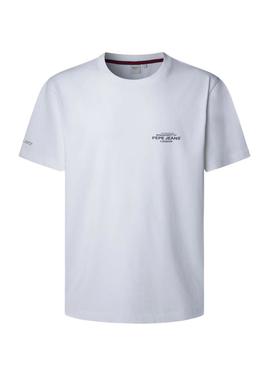 Camiseta Pepe Jeans Tony branca para homem.