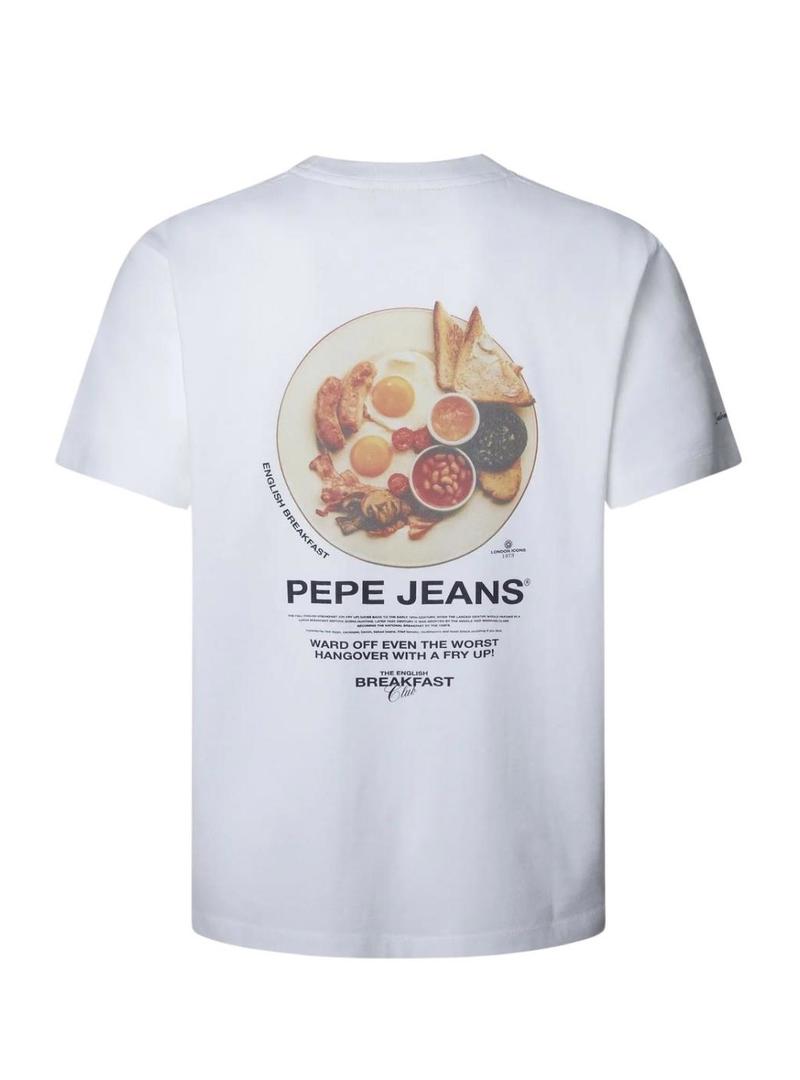 Camiseta Pepe Jeans Tony branca para homem.