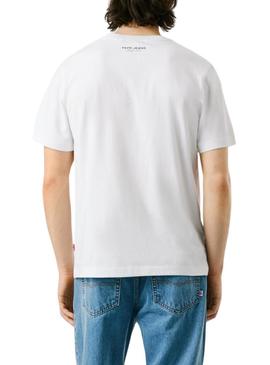 Camiseta Pepe Jeans Maverick branca para homem