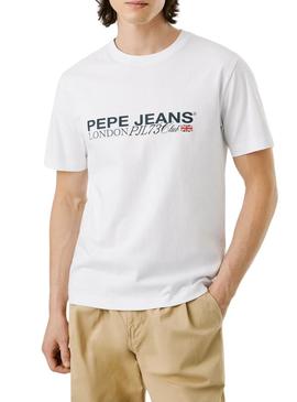 Camiseta Pepe Jeans Matthew branca para homem.