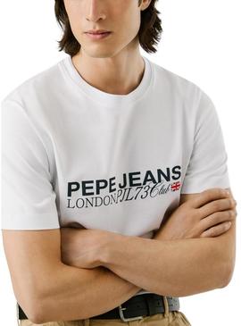 Camiseta Pepe Jeans Matthew branca para homem.