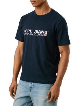 Camisa Pepe Jeans Matthew azul marino para homem