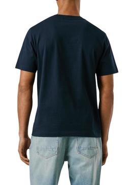 Camisa Pepe Jeans Matthew azul marino para homem