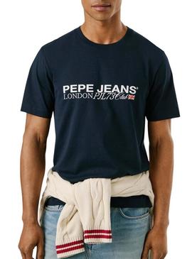 Camisa Pepe Jeans Matthew azul marino para homem