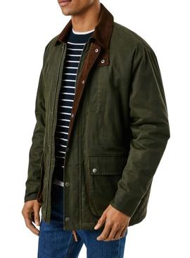 Casaco encerado Pepe Jeans Joseph verde para homem