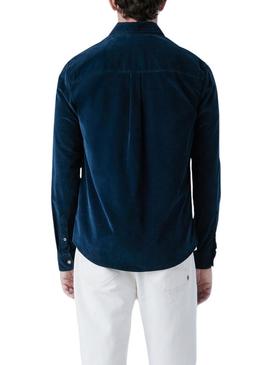 Camisa Pepe Jeans Clayton em veludo cotelê azul marinho para homem