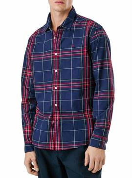 Camisa Pepe Jeans Courtney xadrez azul para homem