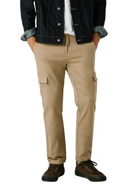 Calça Pepe Jeans Gymdigo Cargo bege para homem