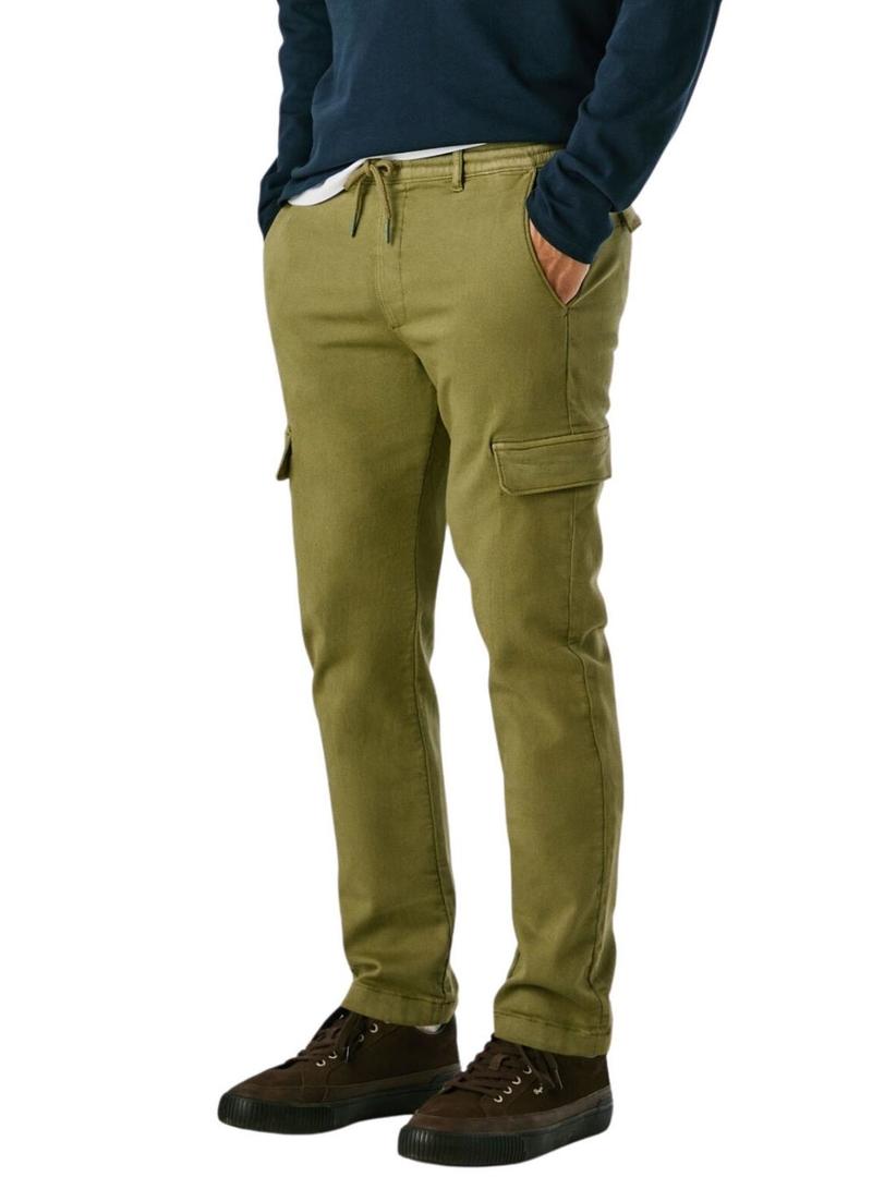 Calça Pepe Jeans Gymdigo Cargo verde para homem.