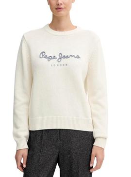 Camisola Pepe Jeans Caprice bege para mulher