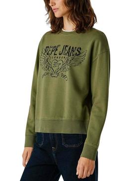 Moletom Pepe Jeans Beberly verde para mulher