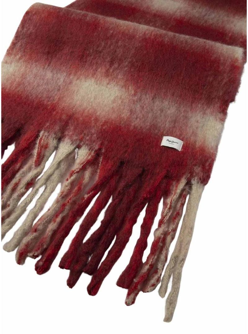 Cachecol Pepe Jeans Fabiola xadrez granada para mulher