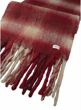 Cachecol Pepe Jeans Fabiola xadrez granada para mulher