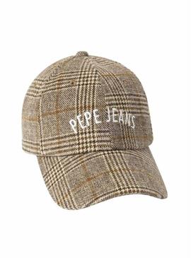 Boné Pepe Jeans Fernand xadrez para mulher.