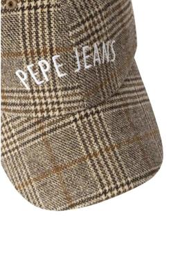 Boné Pepe Jeans Fernand xadrez para mulher.