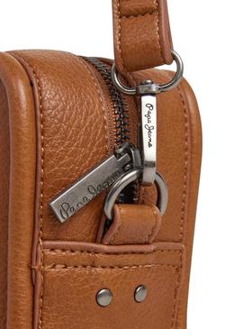 Bolsa Pepe Jeans Bassy camel para mulher