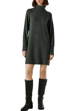 Vestido Pepe Jeans Carola de malha cinza para mulher