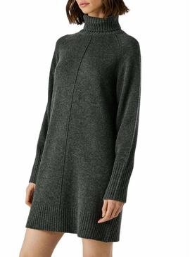 Vestido Pepe Jeans Carola de malha cinza para mulher