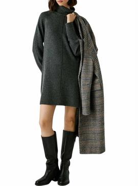 Vestido Pepe Jeans Carola de malha cinza para mulher