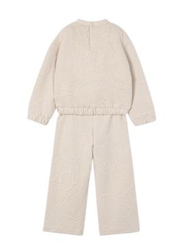 Fato de treino Mayoral acolchoado bege para menina