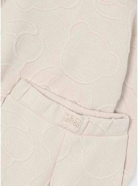 Fato de treino Mayoral acolchoado bege para menina