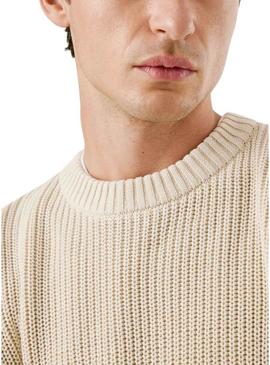 Camisa Pepe Jeans Parker bege para homem.