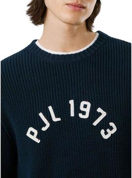 Camisa Pepe Jeans Powel azul marino para homem.