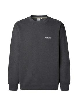 Moletom Pepe Jeans Terry com gola redonda cinza para homem