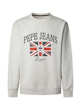 Moletom Pepe Jeans Mercer cinza para homem