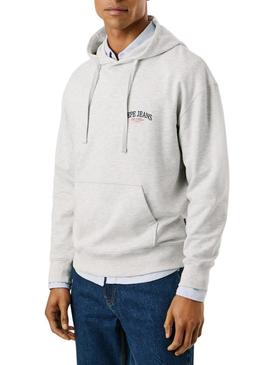 Moletom Pepe Jeans Mason com capuz cinza para homens