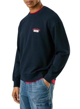 Moletom Pepe Jeans Mason de gola redonda azul marinho para homem.