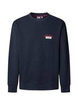 Moletom Pepe Jeans Mason de gola redonda azul marinho para homem.