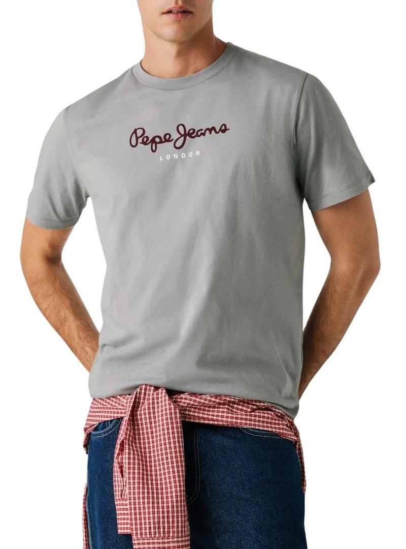 Camiseta Pepe Jeans Eggo cinza com logo para homem