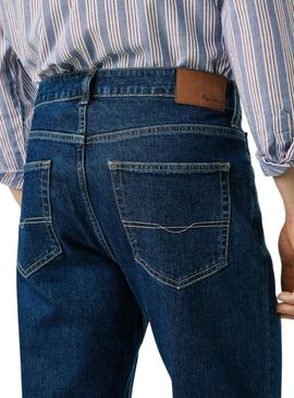 Calça jeans Pepe Jeans Cash reta azul para homem.
