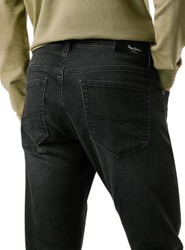 Calça jeans Pepe Jeans Track slim preta para homem