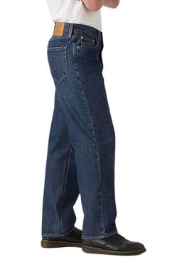 Calça Jeans Levis 568 Loose Straight azul para homens
