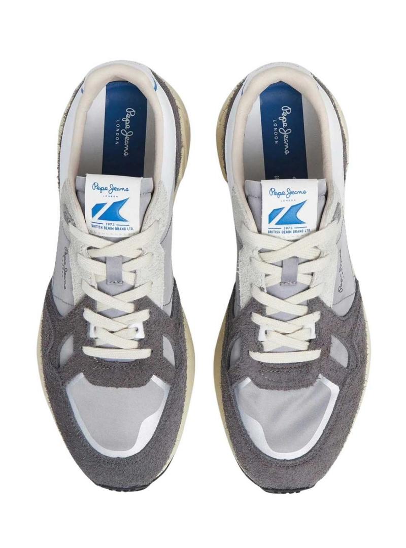 Sapatilhas Pepe Jeans Marlon Vibe cinza para homem.