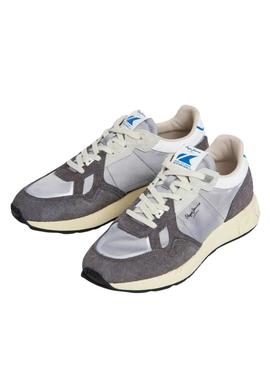 Sapatilhas Pepe Jeans Marlon Vibe cinza para homem.