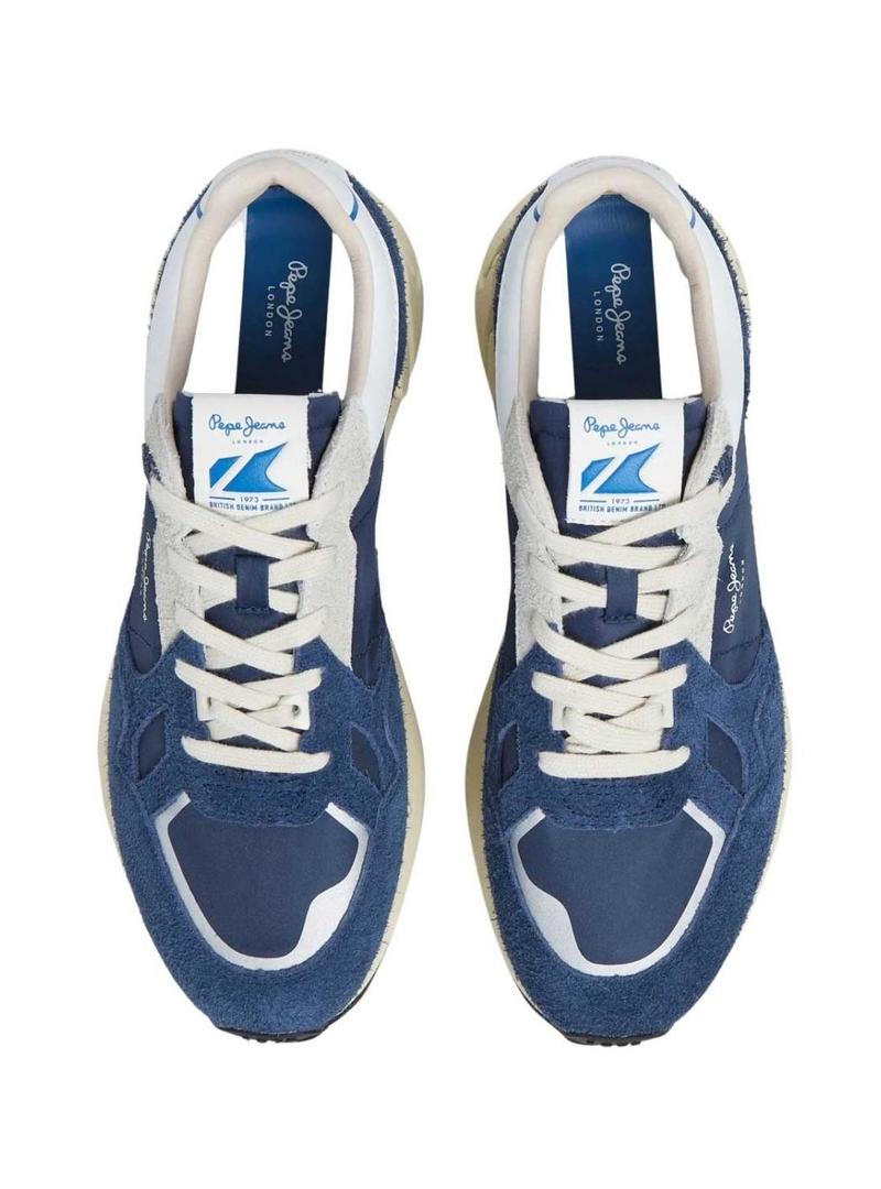 Sapatilhas Pepe Jeans Marlon Vibe azul para homem.